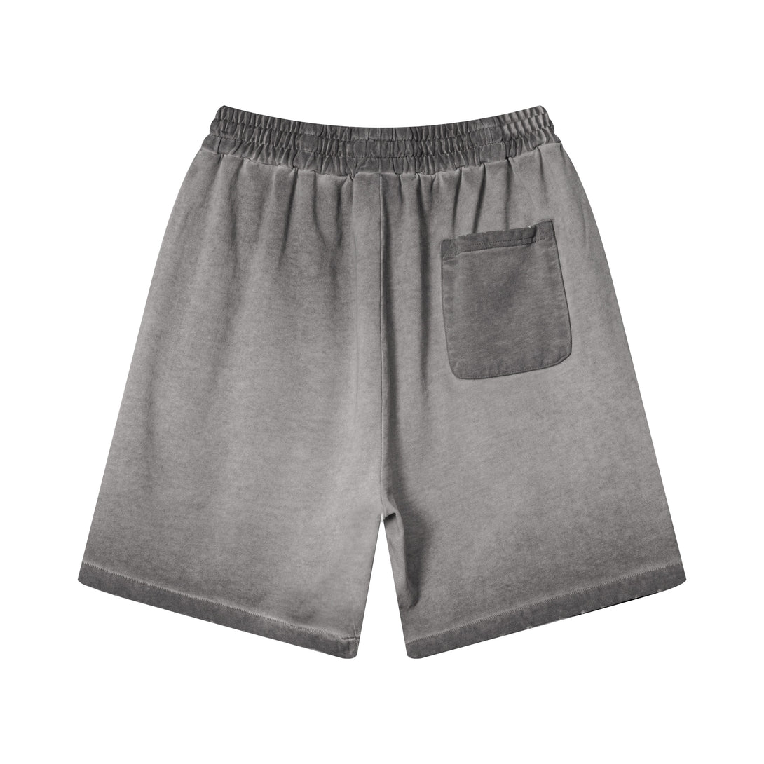 Gray sportswear shorts back - reinforced gusset construction