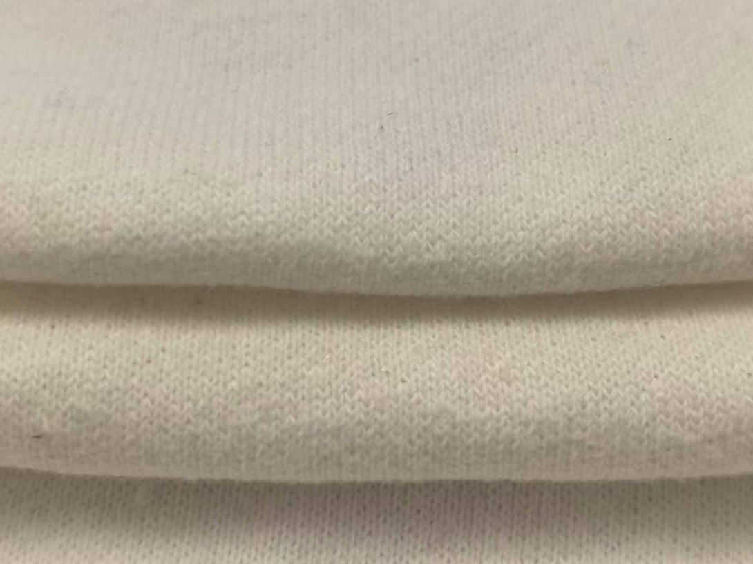 Close-Up: Face of 20% Hemp 80% Organic Cotton Terry Fabric (350g) - Premium Eco-Fleece for Wholesale Winter Apparel