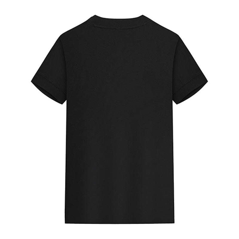220G Round-neck short-sleeved T-shirt in Black - back view