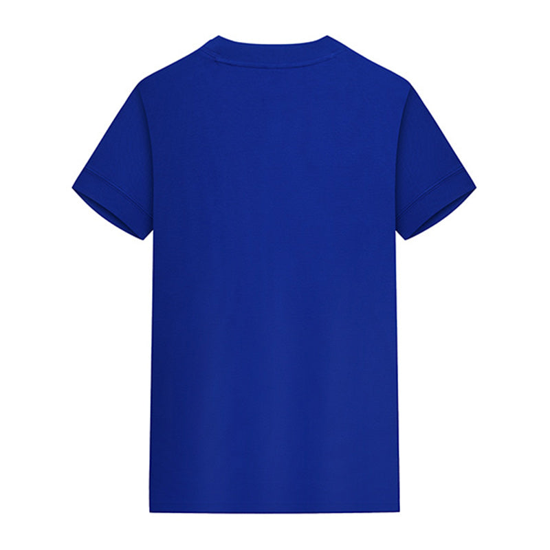 220G Round-neck short-sleeved T-shirt in Klein Blue - back view