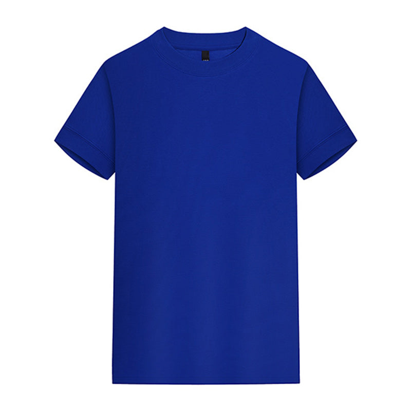 220G Round-neck short-sleeved T-shirt in Klein Blue - front view