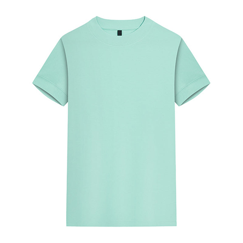 220G Round-neck short-sleeved T-shirt in Mint Green - front view