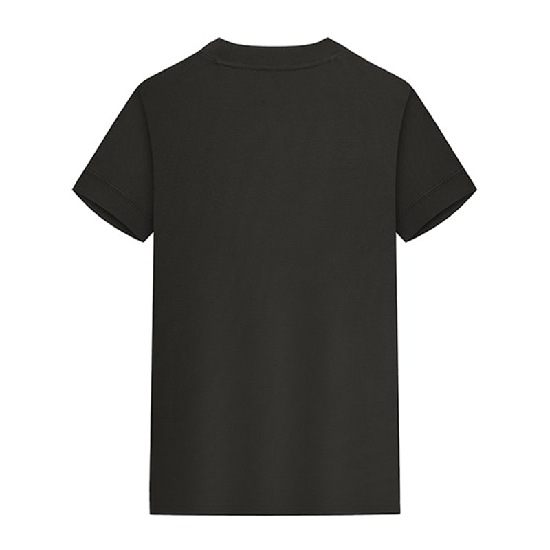 220G Round-neck short-sleeved T-shirt in Premium Gray - back view