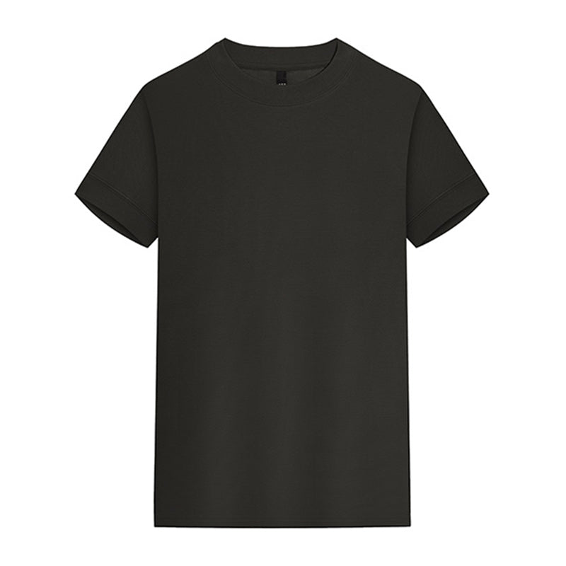 220G Round-neck short-sleeved T-shirt in Premium Gray - front view