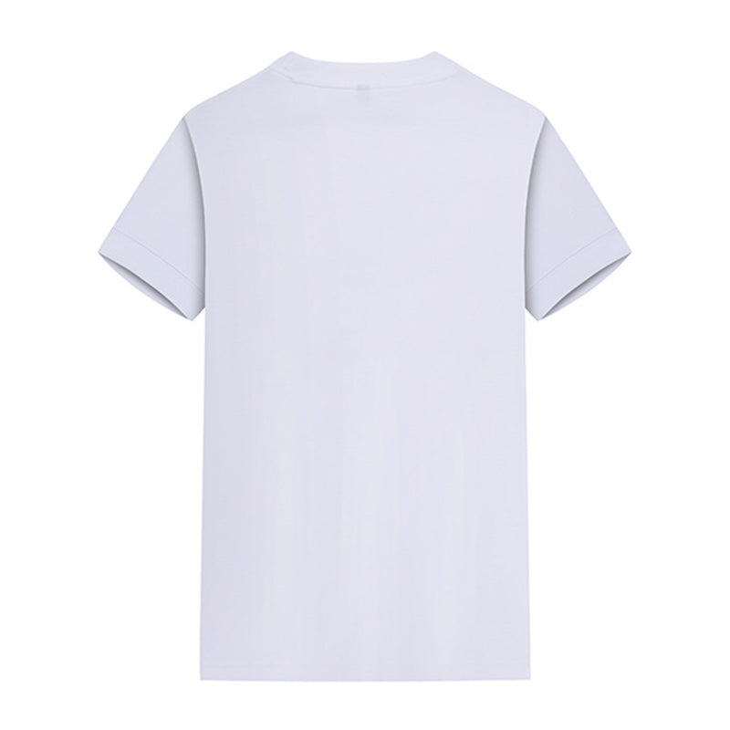 220G Round-neck short-sleeved T-shirt in White - back view