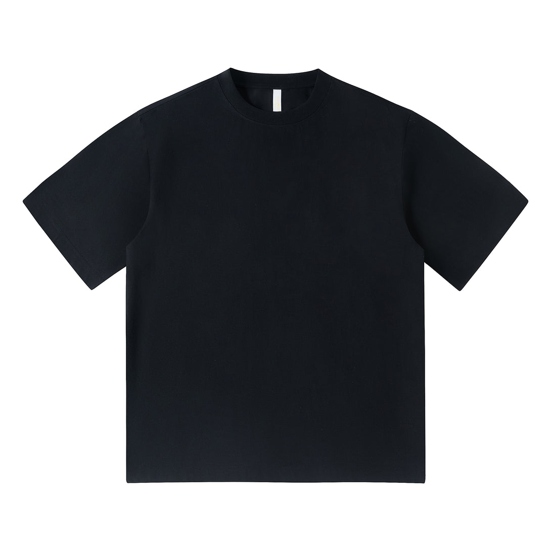 Black 240g Cooling UV Tech Cotton Sorona T-Shirt Front View