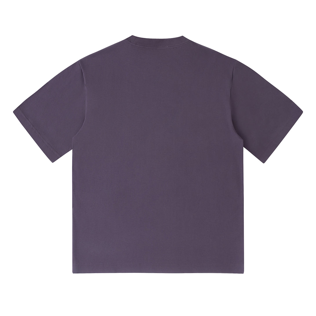 Grape Purple 240g Cooling UV Tech Cotton Sorona T-Shirt Back View
