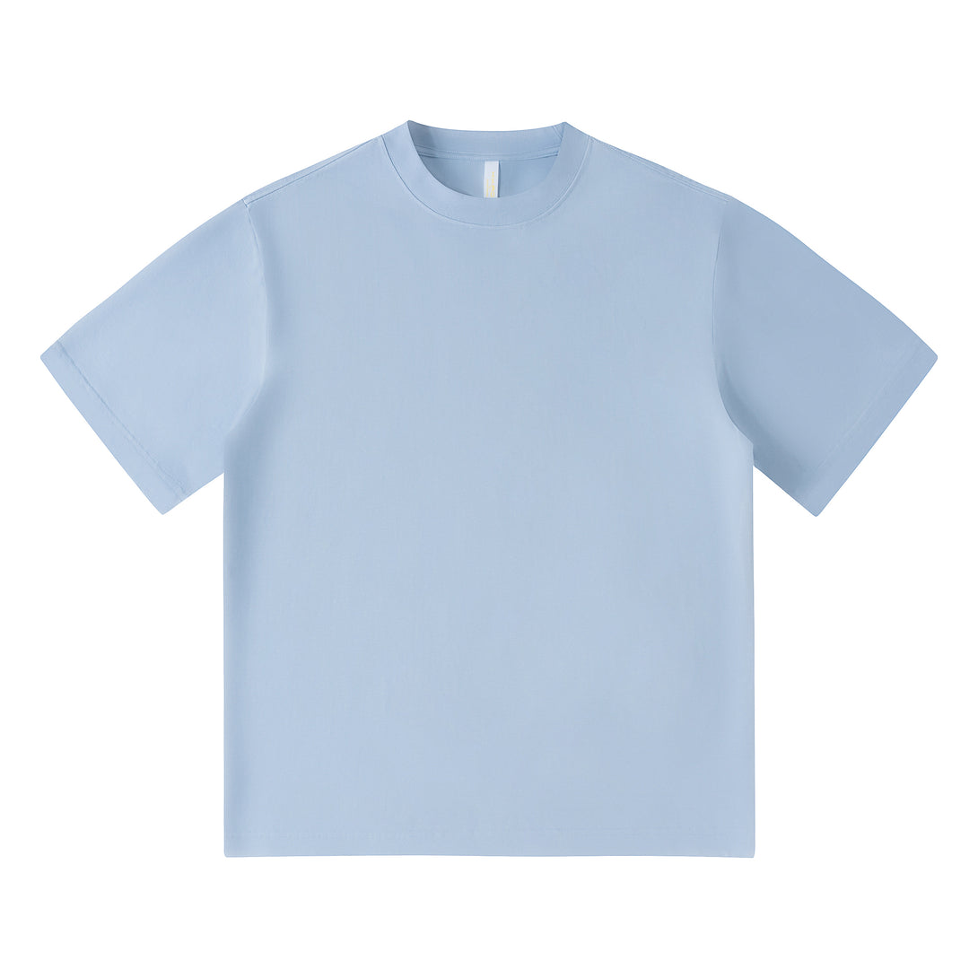 LightBlue240g Cooling UV Tech Cotton Sorona T-Shirt Front View
