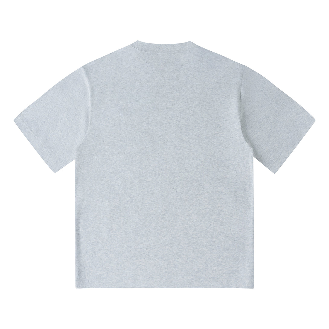 LightHeatherGrey240g Cooling UV Tech Cotton Sorona T-Shirt Back View