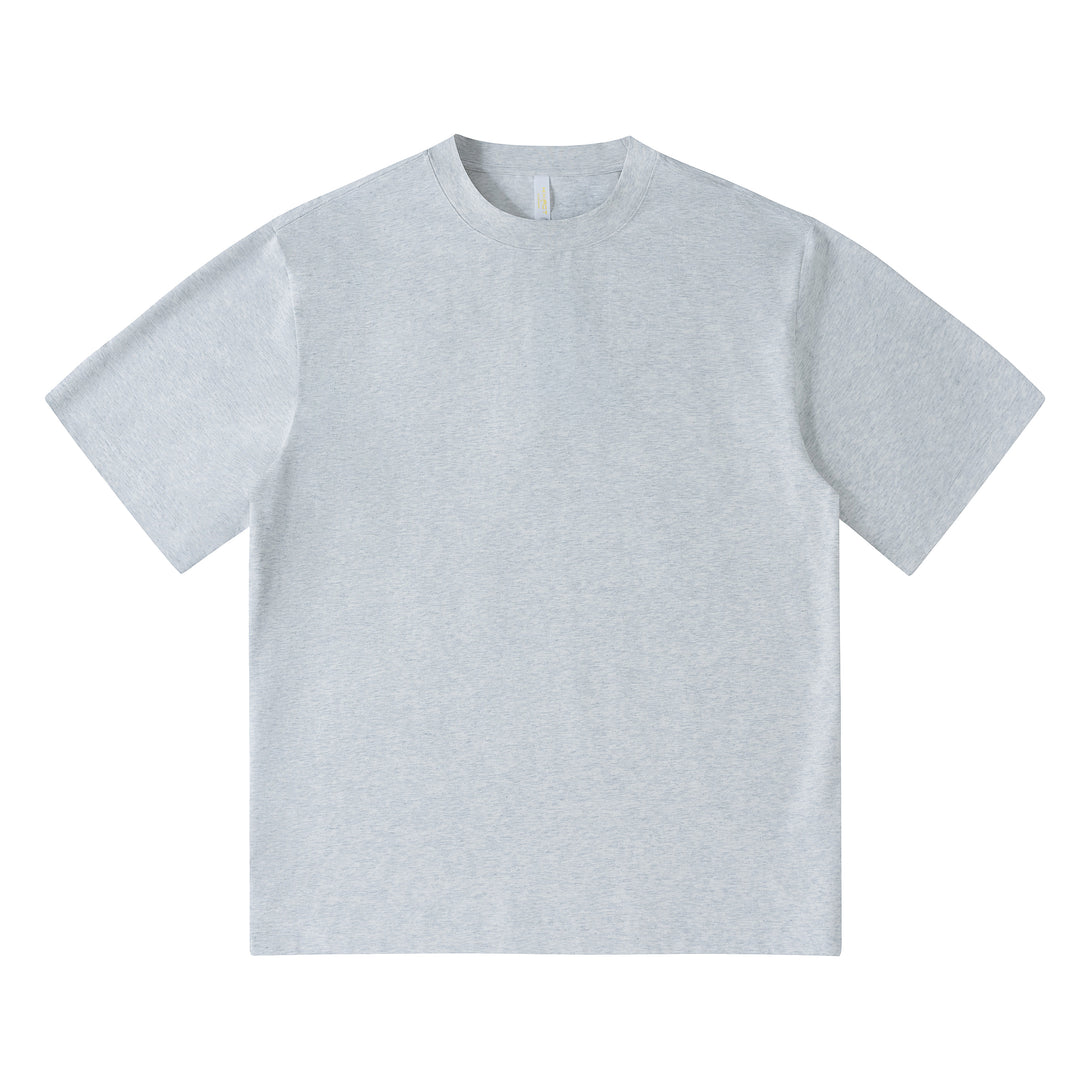 LightHeatherGrey240g Cooling UV Tech Cotton Sorona T-Shirt Front View