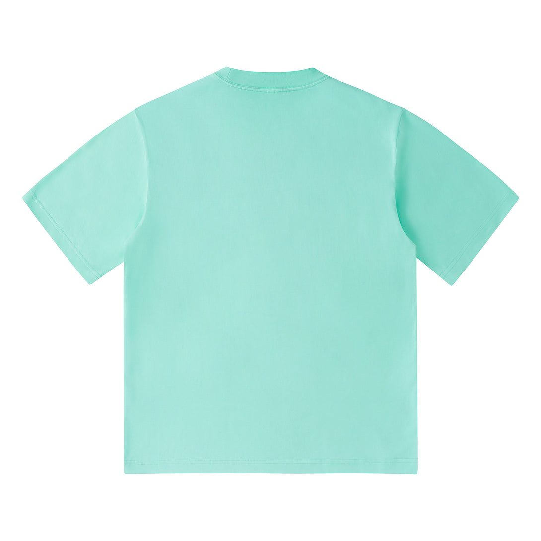 MintGreen240g Cooling UV Tech Cotton Sorona T-Shirt Back View