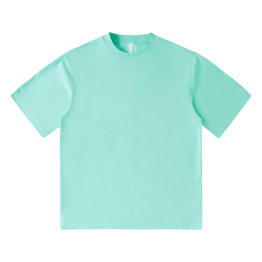 MintGreen240g Cooling UV Tech Cotton Sorona T-Shirt Front View