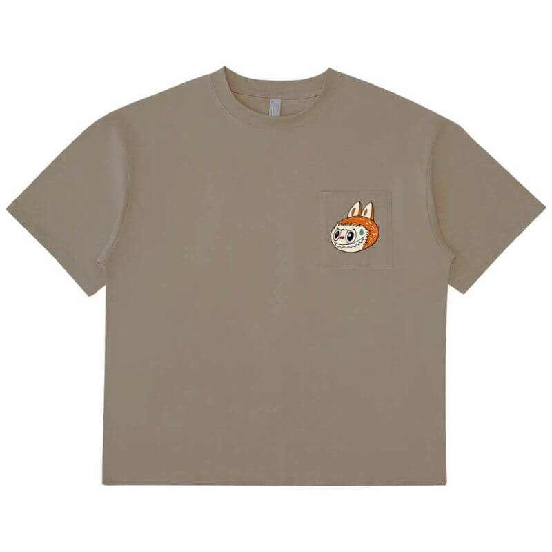 EarthGray OEM Streetwear Tee Front | 245g Heavy Cotton Customized printing patterns