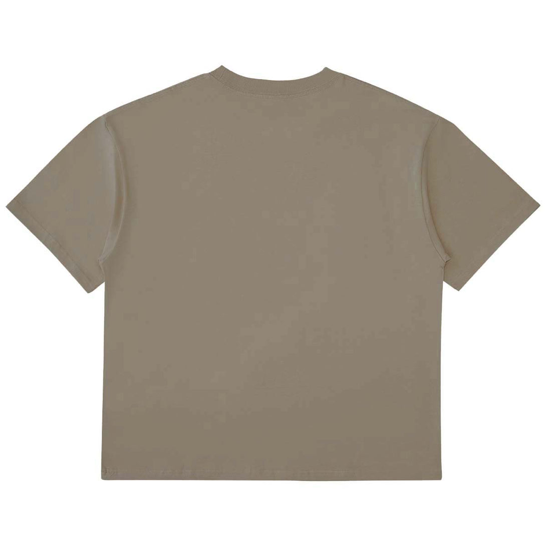 Manufacturer Back Detail | Custom Pocket Placement on EarthGray Bulk Tee