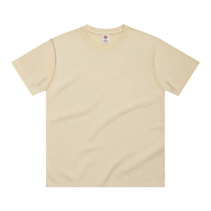 Apricot 250g 16s heavy cotton crew tee front - OEM blank apparel XS-XXL