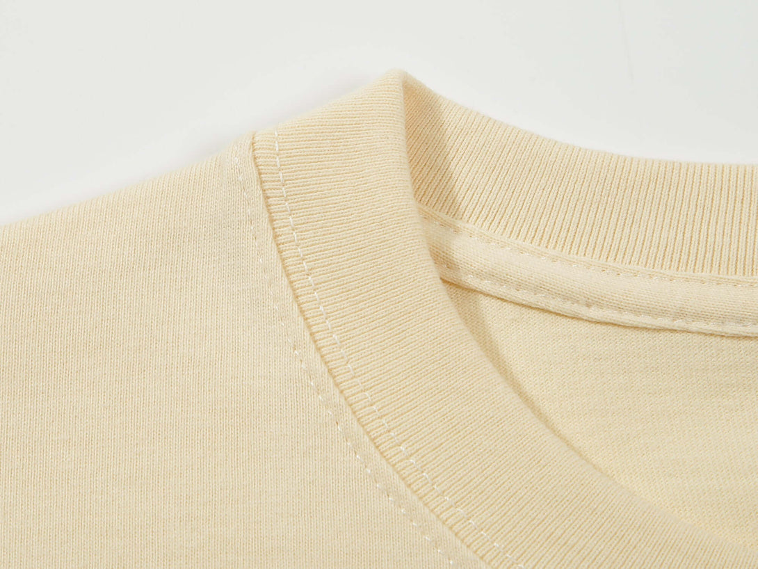 Apricot 250g 16s heavy cotton crew tee collar - OEM blank apparel XS-XXL