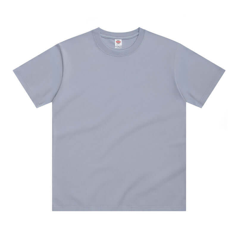 Lavender heavyweight crew neck tee front - 250g 16s cotton OEM blank