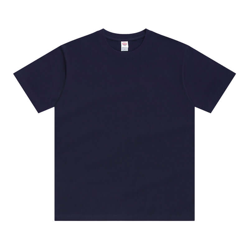 Royal blue 16s heavy cotton tee front - 250g crew neck OEM blank apparel