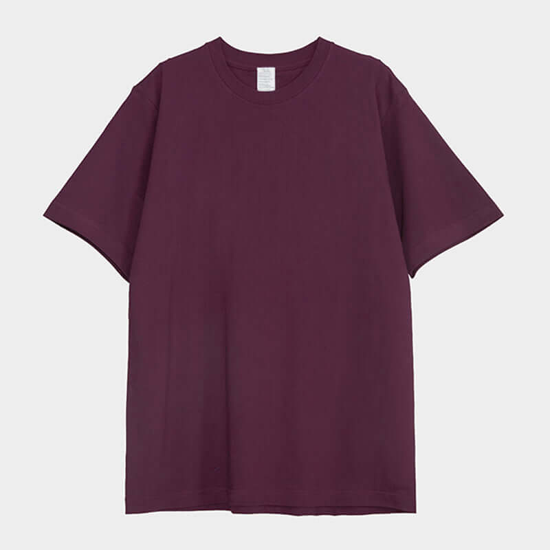 250g Heavy Cotton Loose Tee in Purple - Front/Rear view
