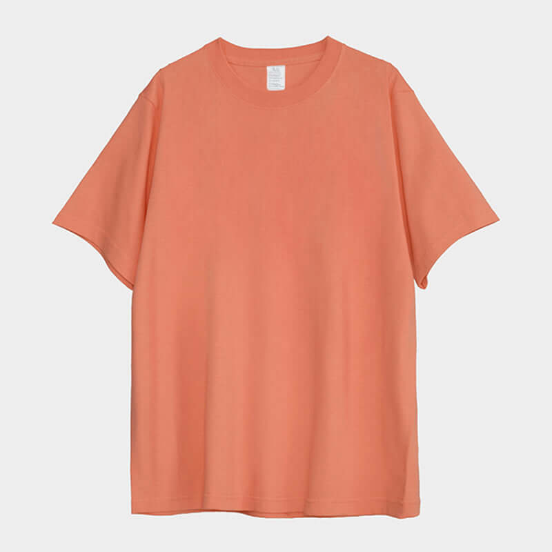250g Heavy Cotton Loose Tee in WatermelonRed - Front/Rear view
