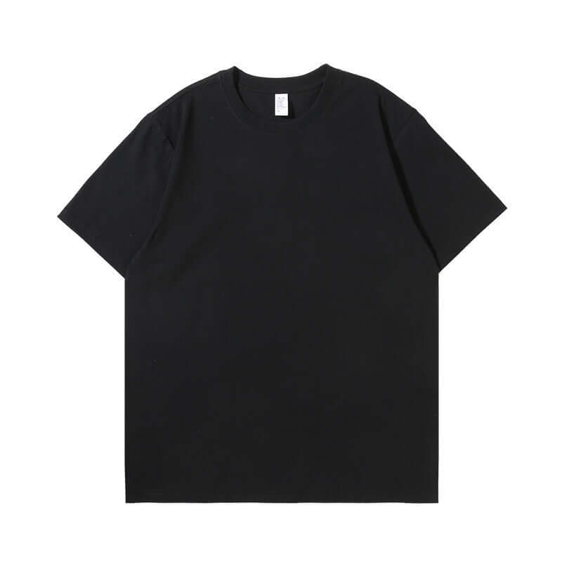 Black blank essential | 250g heavy cotton tee | Bulk OEM manufacturing