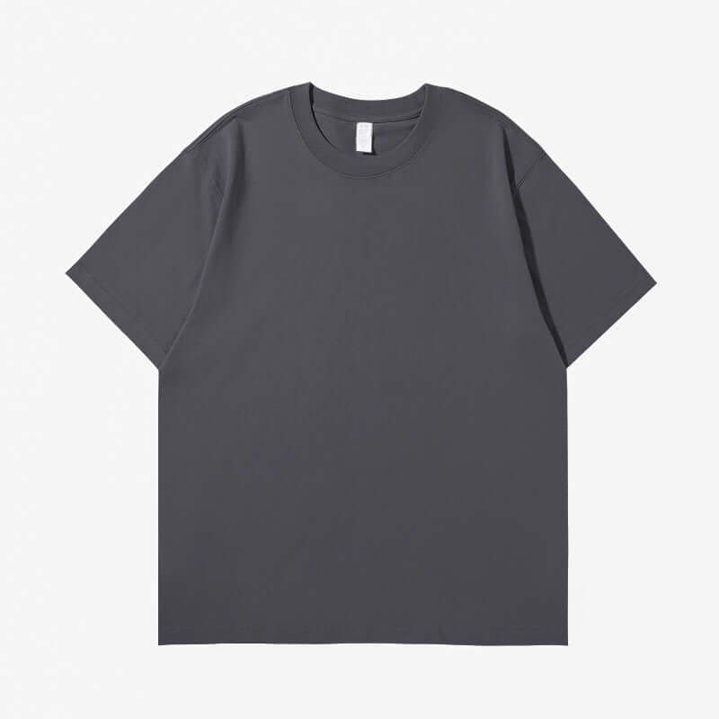 Charcoal Gray bulk unisex tee | 250g heavy cotton blank | Wholesale apparel manufacturing