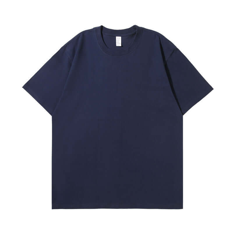 Navy wholesale staple | 250g heavy cotton tee | Bulk apparel manufacturing
