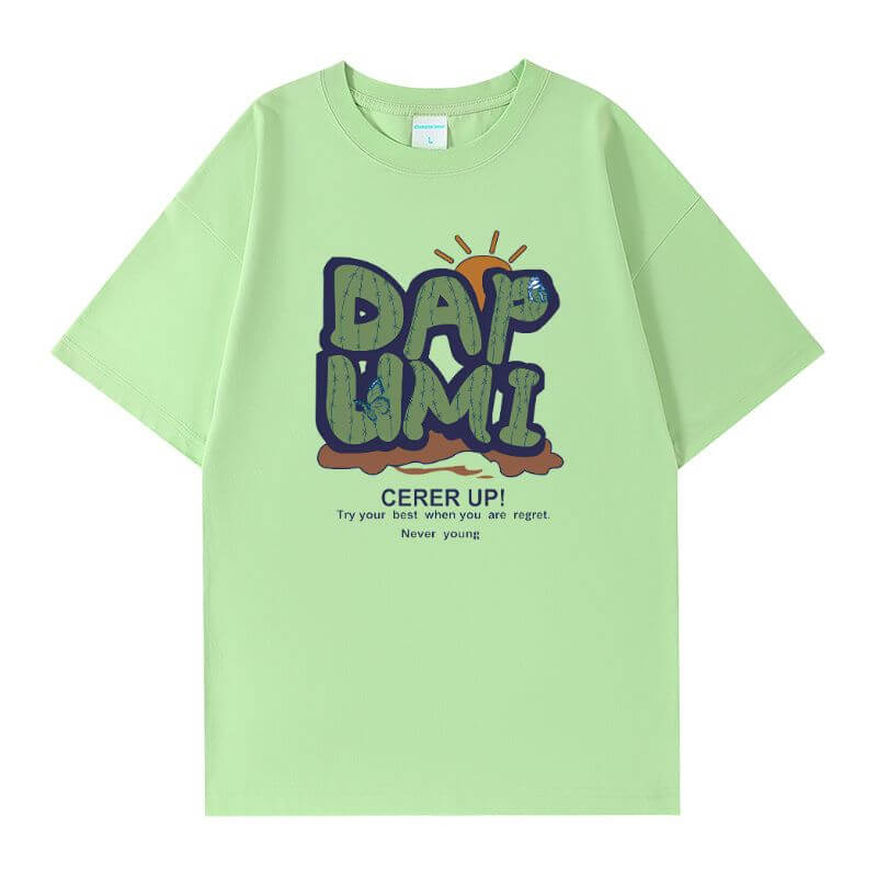 Avocado Green OEM apparel | 250g heavyweight street tee blank | Print custom patterns