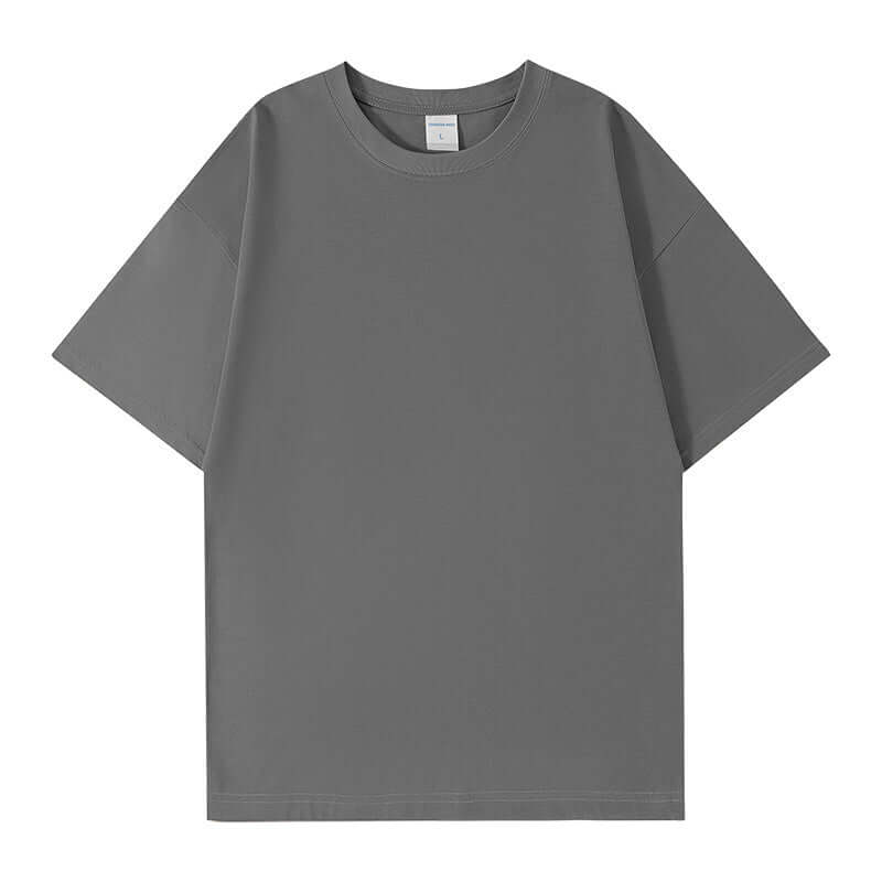 Smoke Gray wholesale blank tee | 250g heavy cotton | Streetwear OEM production