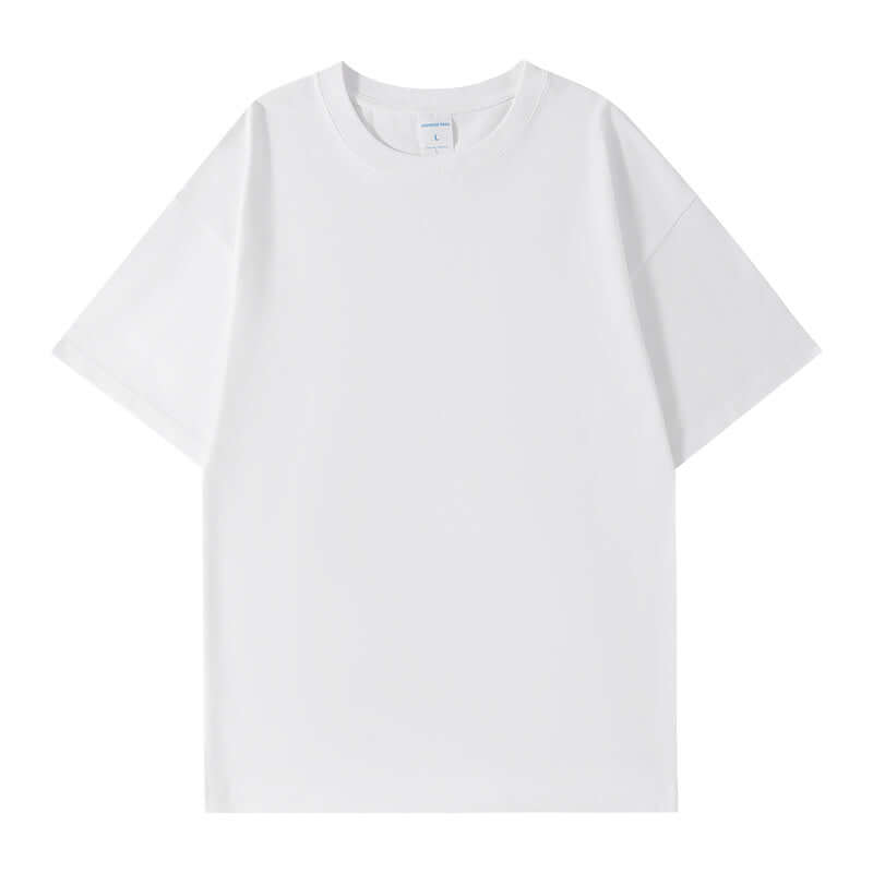 White blank tee for printing | 250g heavy cotton | OEM streetwear bulk wholesale