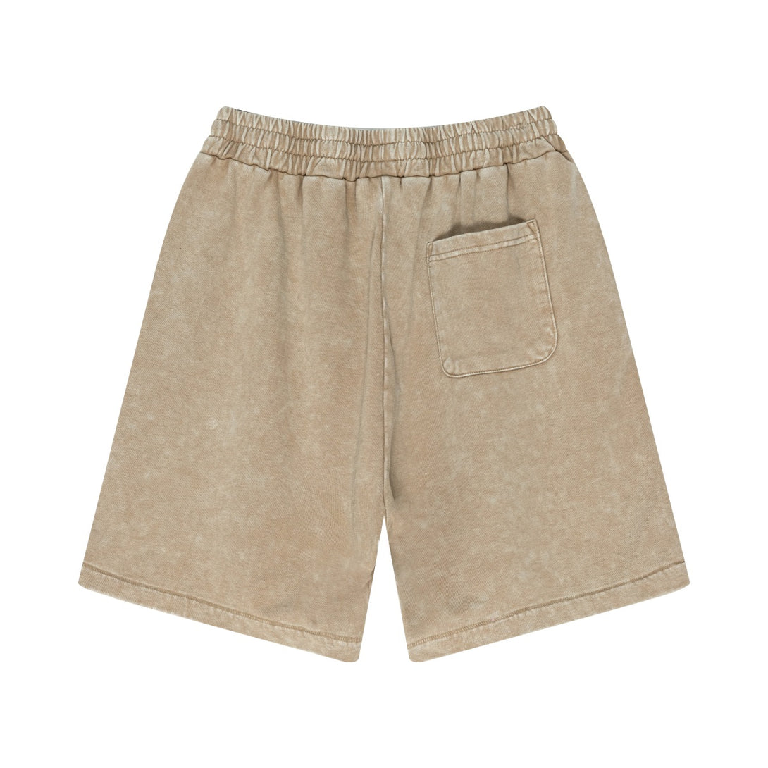 Heavy Process Wash Fried Snow Sports Shorts - April Su
