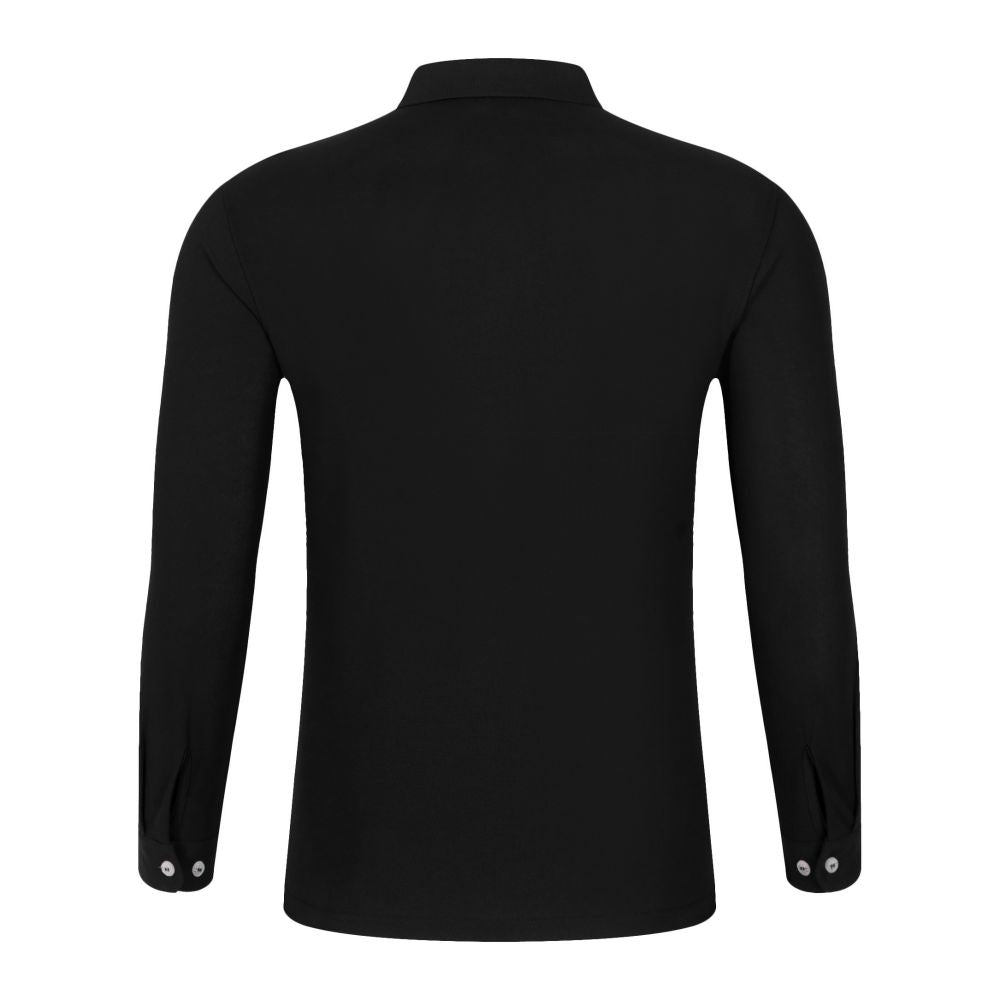 Men's Recycled Polyester Long-Sleeve Polo Shirts - April Su