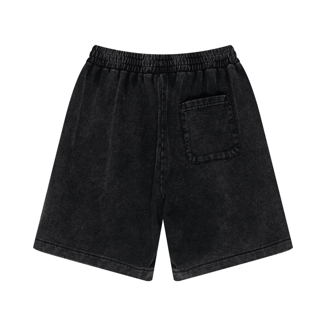 Heavy Process Wash Fried Snow Sports Shorts - April Su
