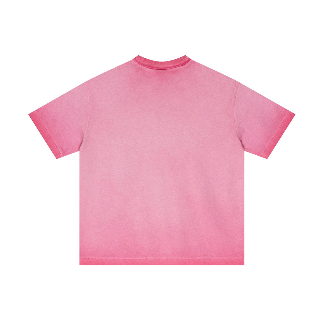 Distressed Reverse Wash Tee - Vintage Oversized Cotton Shirt - April Su