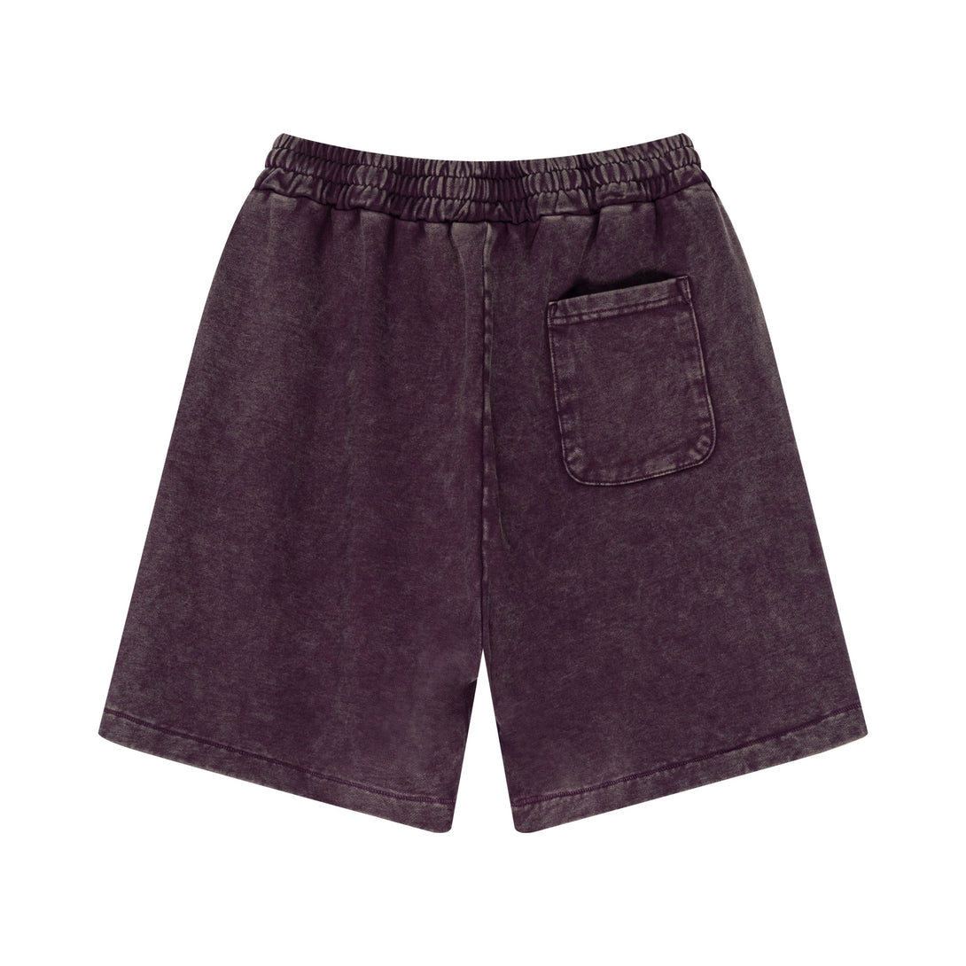 Heavy Process Wash Fried Snow Sports Shorts - April Su