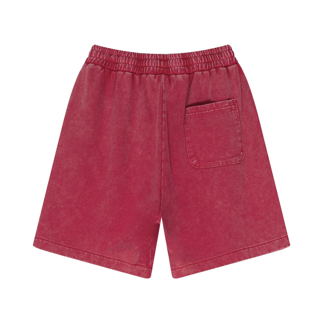 Heavy Process Wash Fried Snow Sports Shorts - April Su