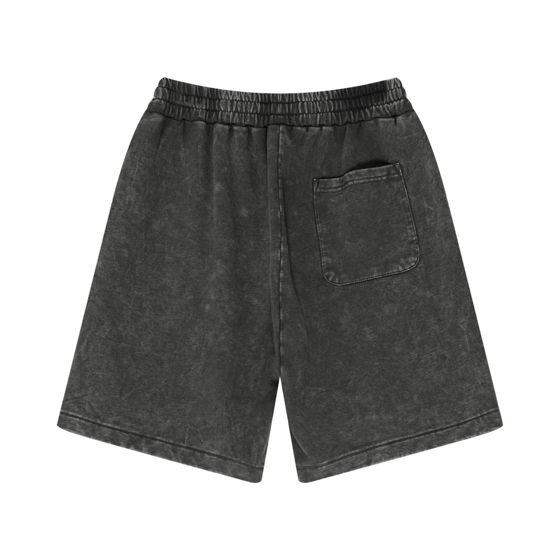Heavy Process Wash Fried Snow Sports Shorts - April Su