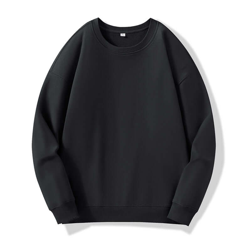Black essential crewneck sweatshirt front