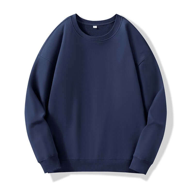 Navy blue classic crewneck sweatshirt front