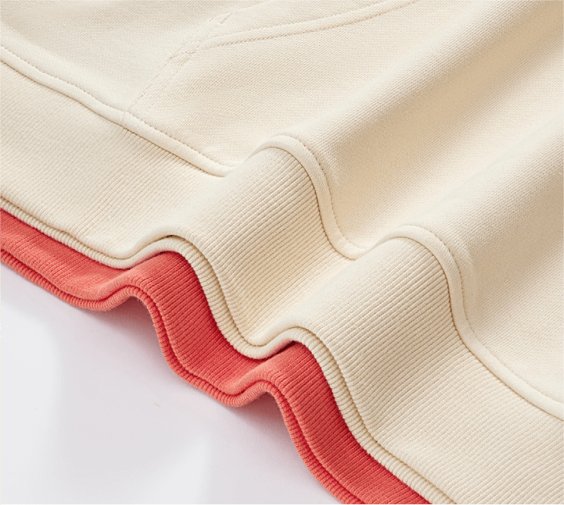 Hem reinforcement on children's sweatshirt