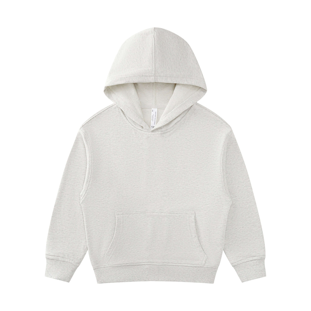 Oatmeal grey children's hoodie front