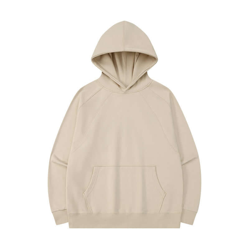 Oatmeal color hoodie front - unisex design
