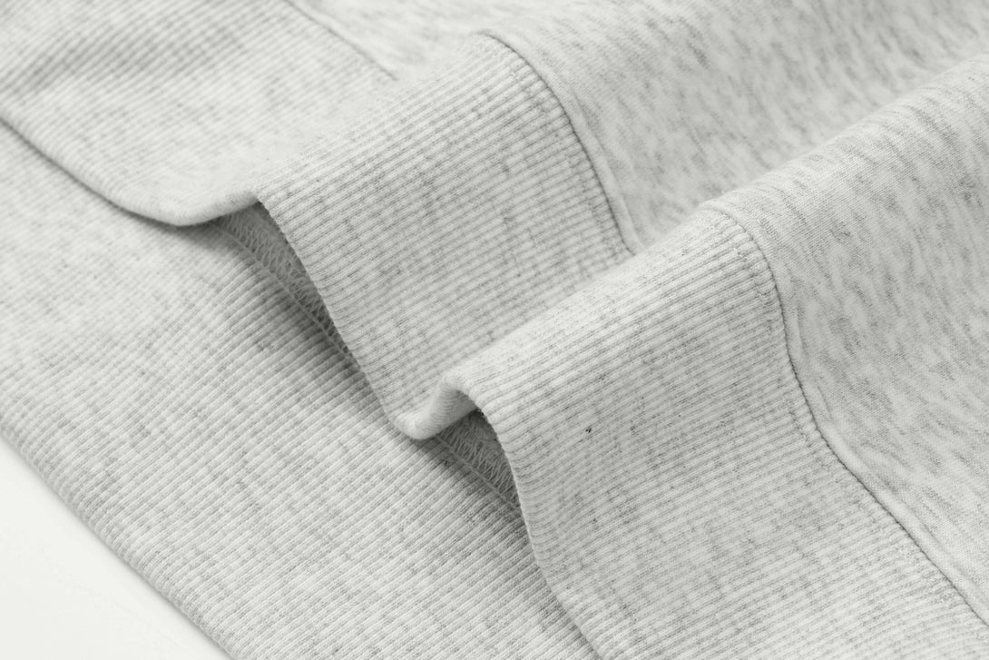 Windproof ribbed hem at bottom of Sorona®-blend sweatshirt