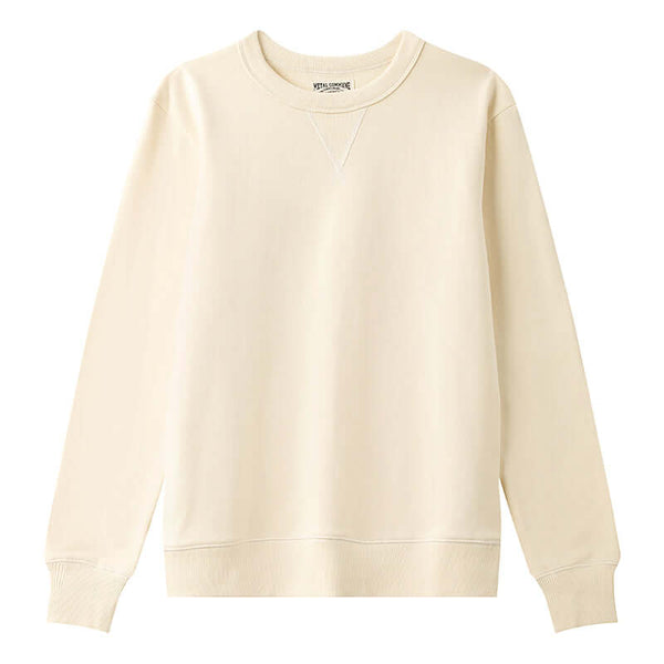 Ivory white crewneck front premium