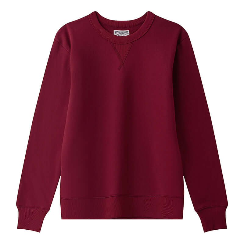 Maroon colored crewneck front unisex