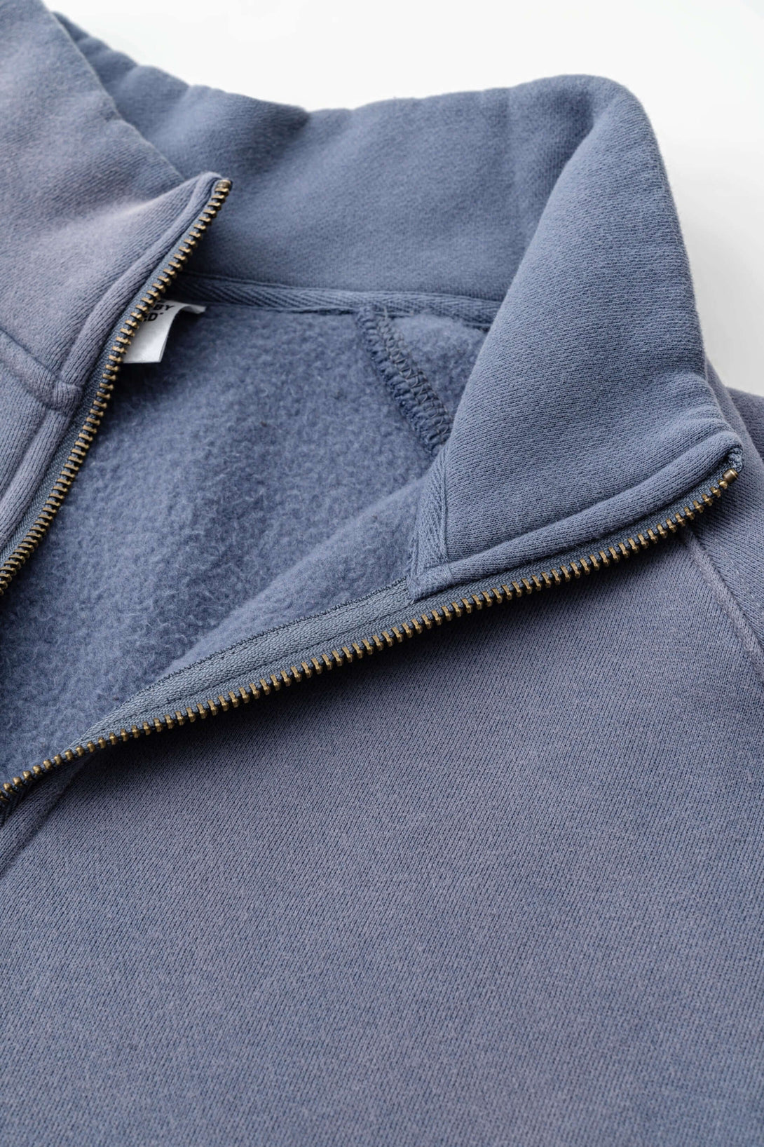 Spray Effect Quarter Zip showing stand-up collar and zipper detail in premium 360g fleece fabric.