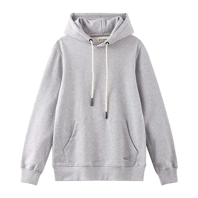 Heavyweight unisex pullover hoodie in Light Gray color.
