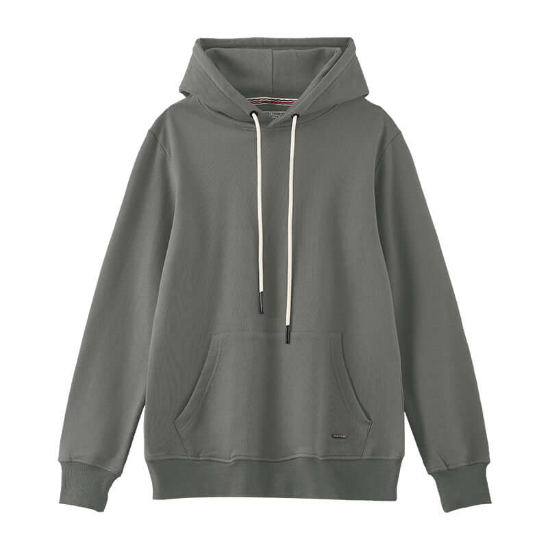 Light Olive green 360gsm cotton French terry hoodie for men and women.