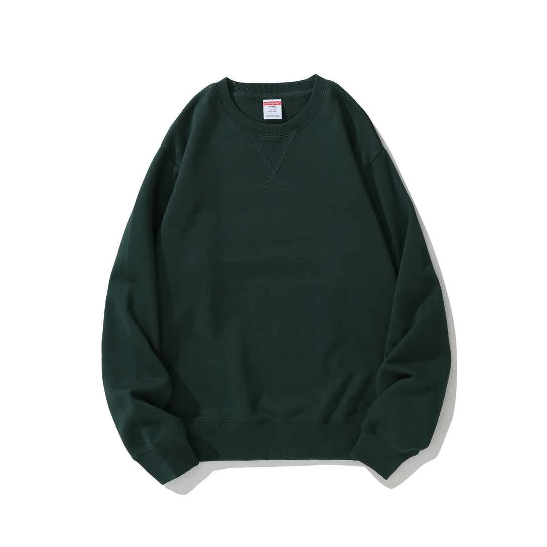 Forest Green heavyweight 380g round-neck pullover sweatshirt.