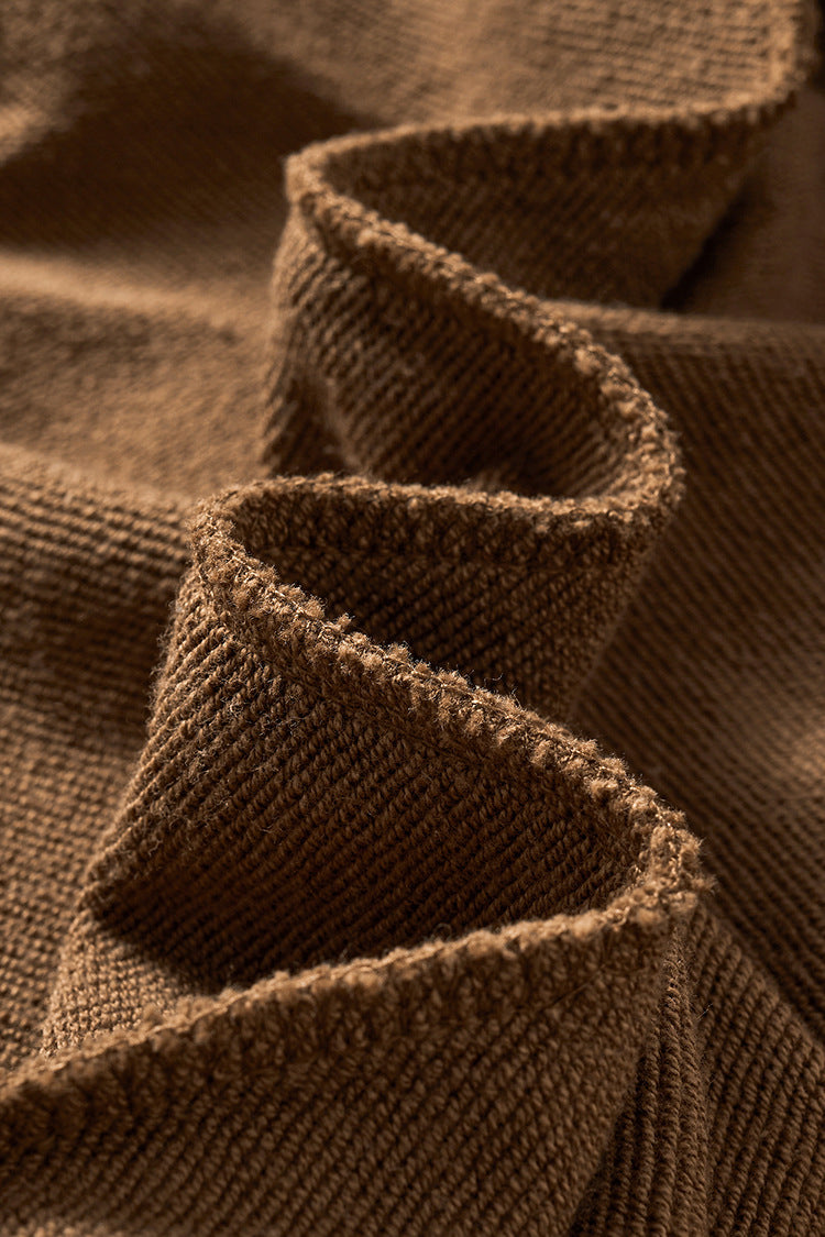 Internal seam finishing on 380g round-neck pullover sweatshirt.